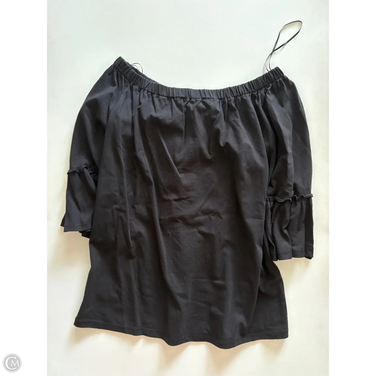 Blouse Short Sleeve By Michael By Michael Kors In Black, Size: M