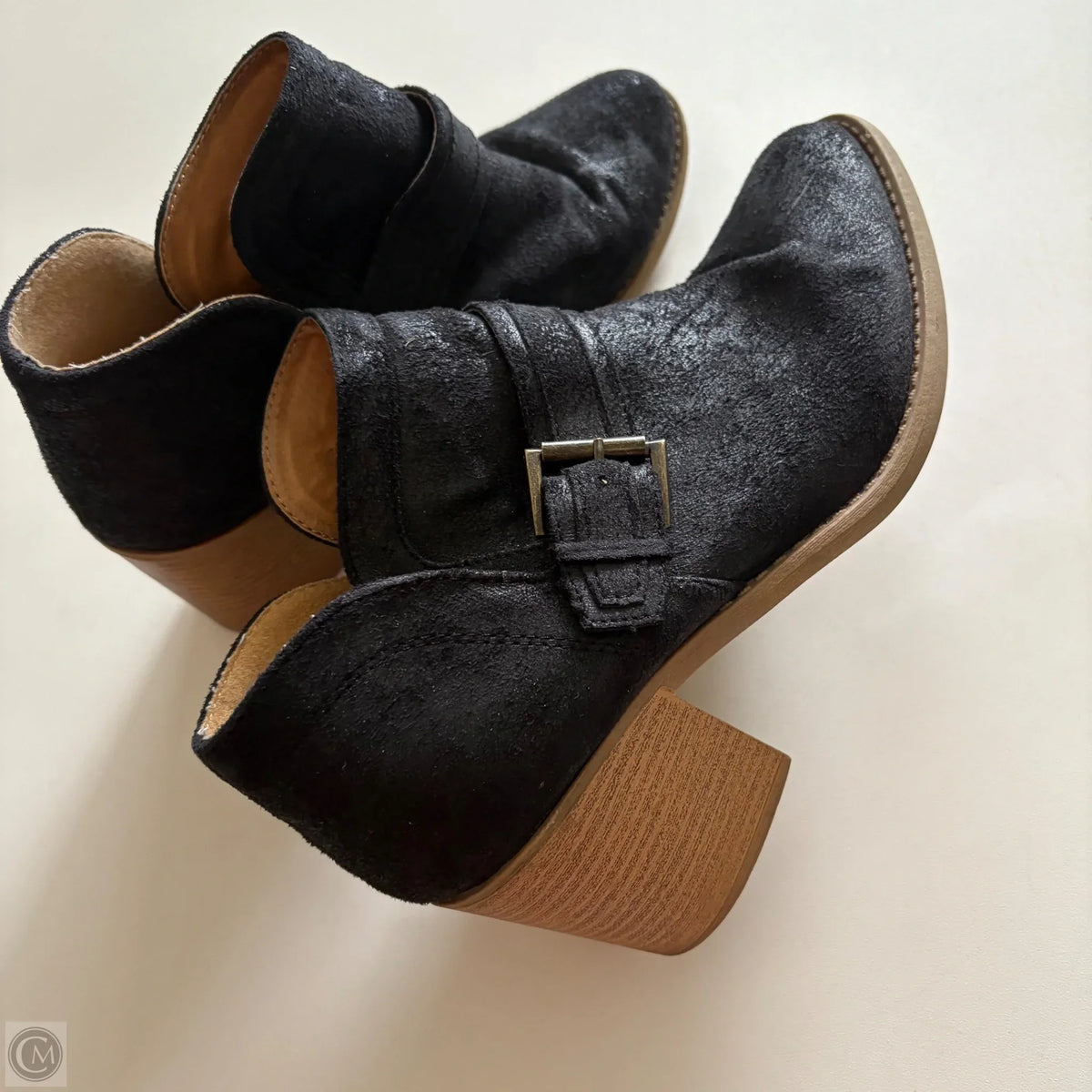 Boots Ankle Heels By Qupid In Black, Size: 9