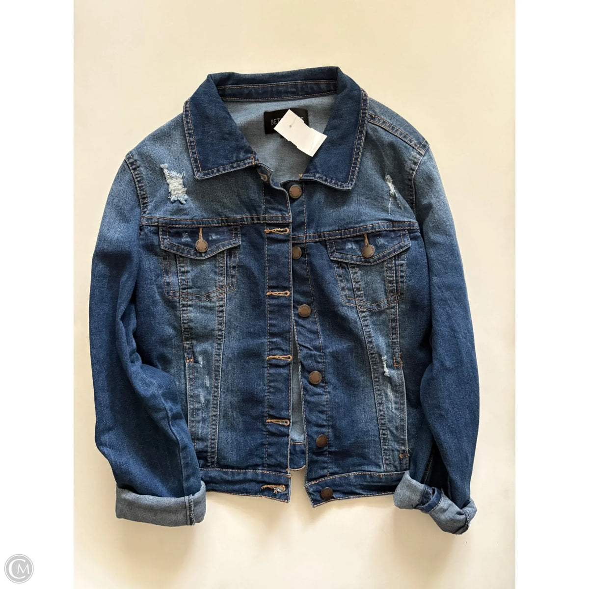 Jacket Denim By beta house In Blue, Size: M
