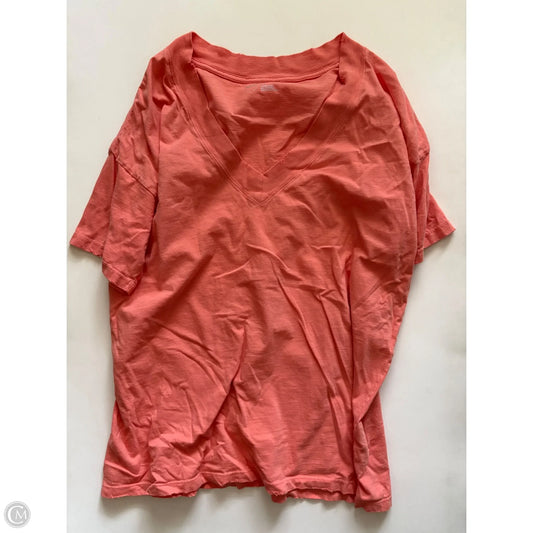 Blouse Short Sleeve By Aerie In Peach, Size: M