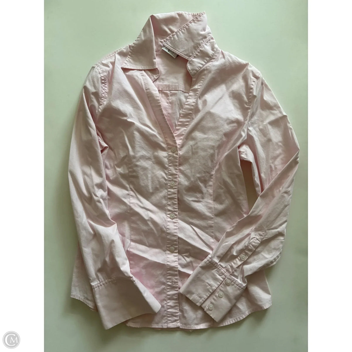 Blouse Long Sleeve By Express In Pink, Size: M