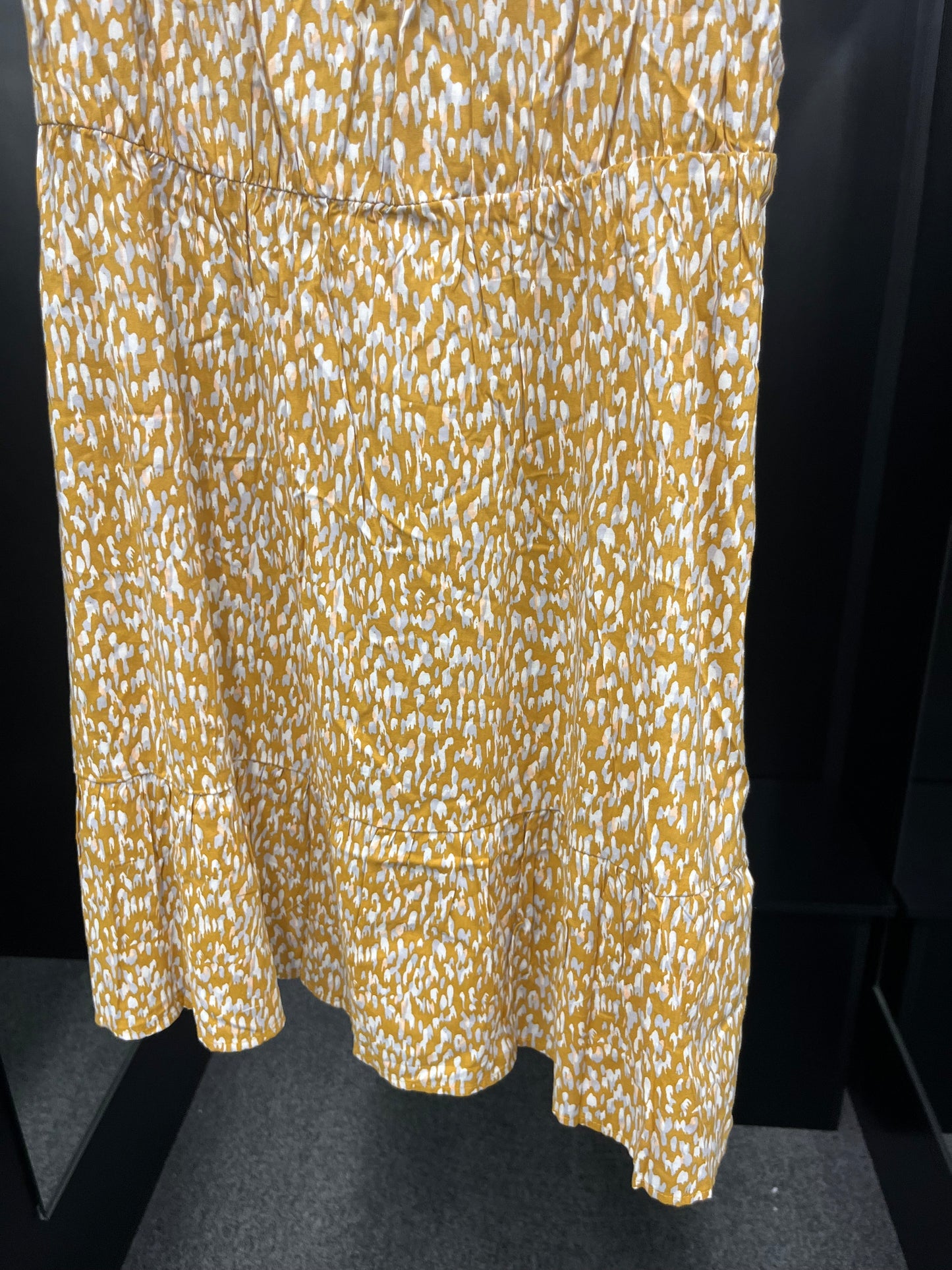 Dress Casual Midi By Banana Republic In Mustard, Size: L