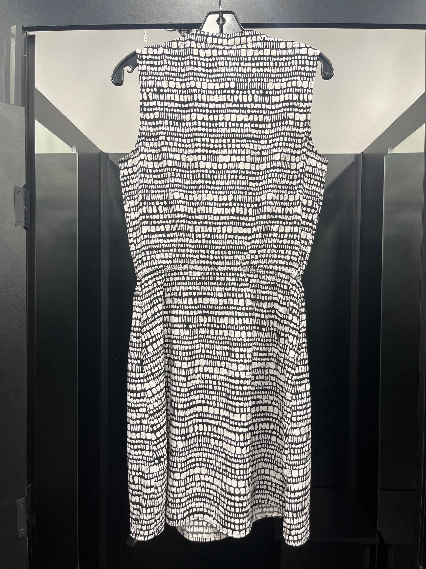 Black White Dress Casual Midi Merona, Size M