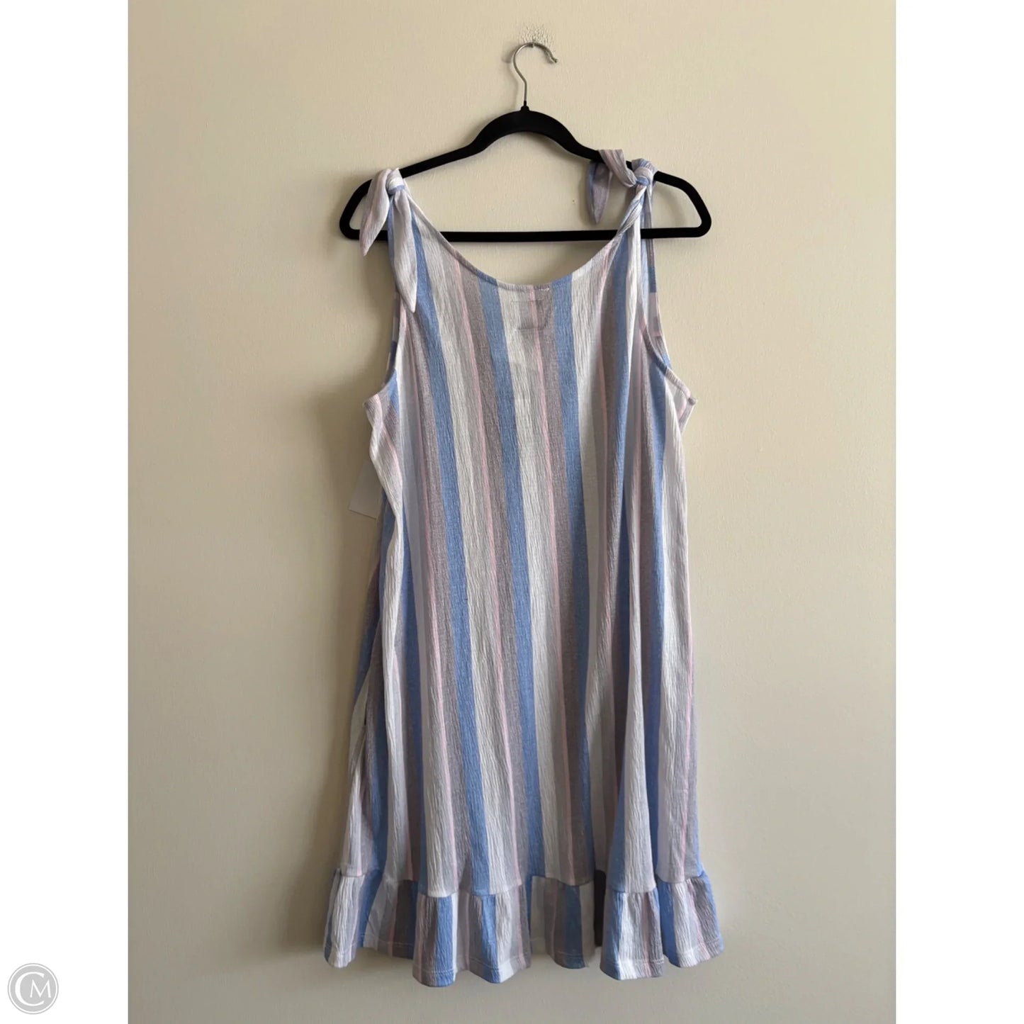 Dress Casual Short By Laura Ashley In Striped Pattern, Size: Xl