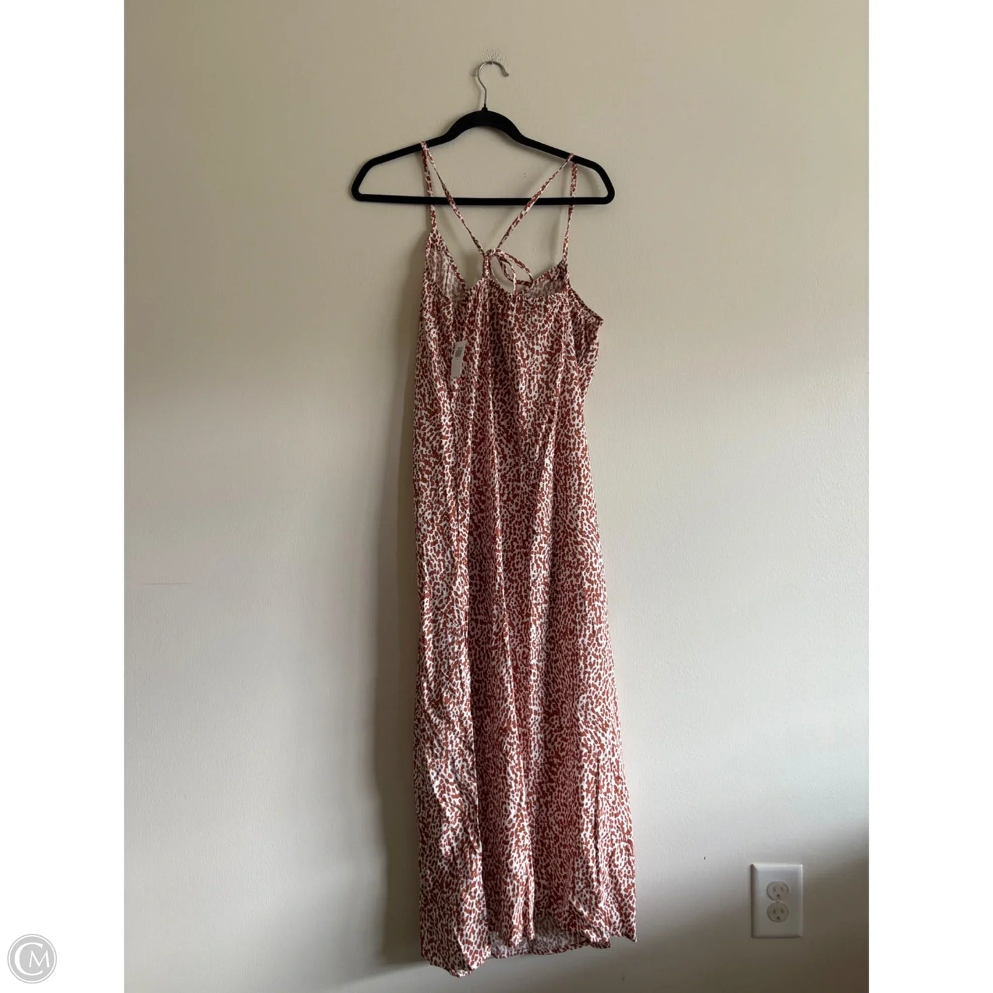 Dress Casual Maxi By Old Navy In Tan & White, Size: M