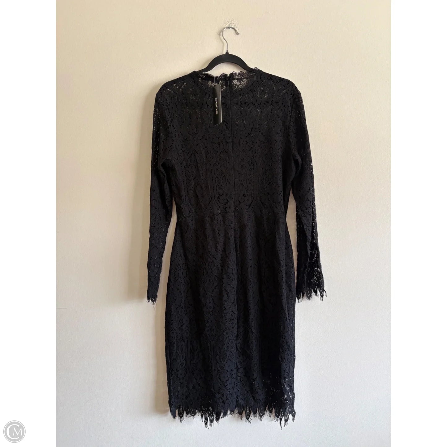 Dress Party Midi By Bebe In Black, Size: Xl