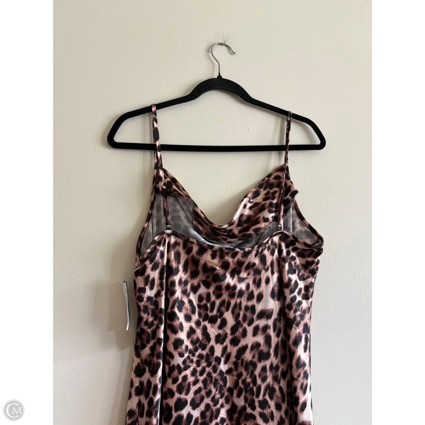 Dress Party Long By Bebe In Animal Print, Size: Xl