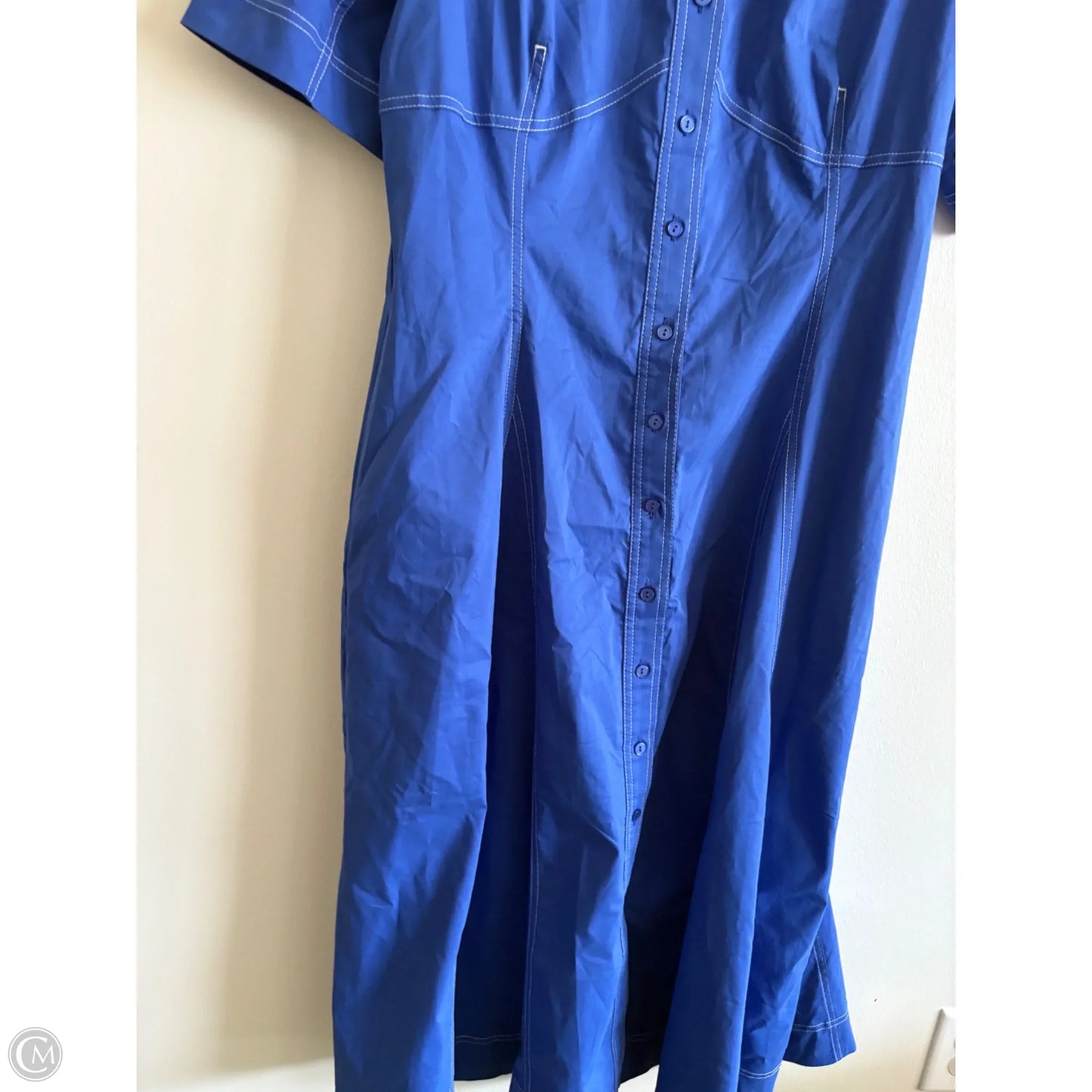 Dress Casual Midi By Anthropologie In Blue, Size: Xl