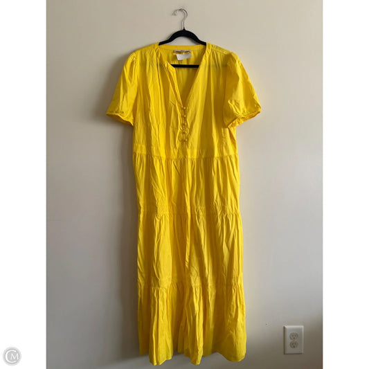 Dress Casual Maxi By Loft In Yellow, Size: 18