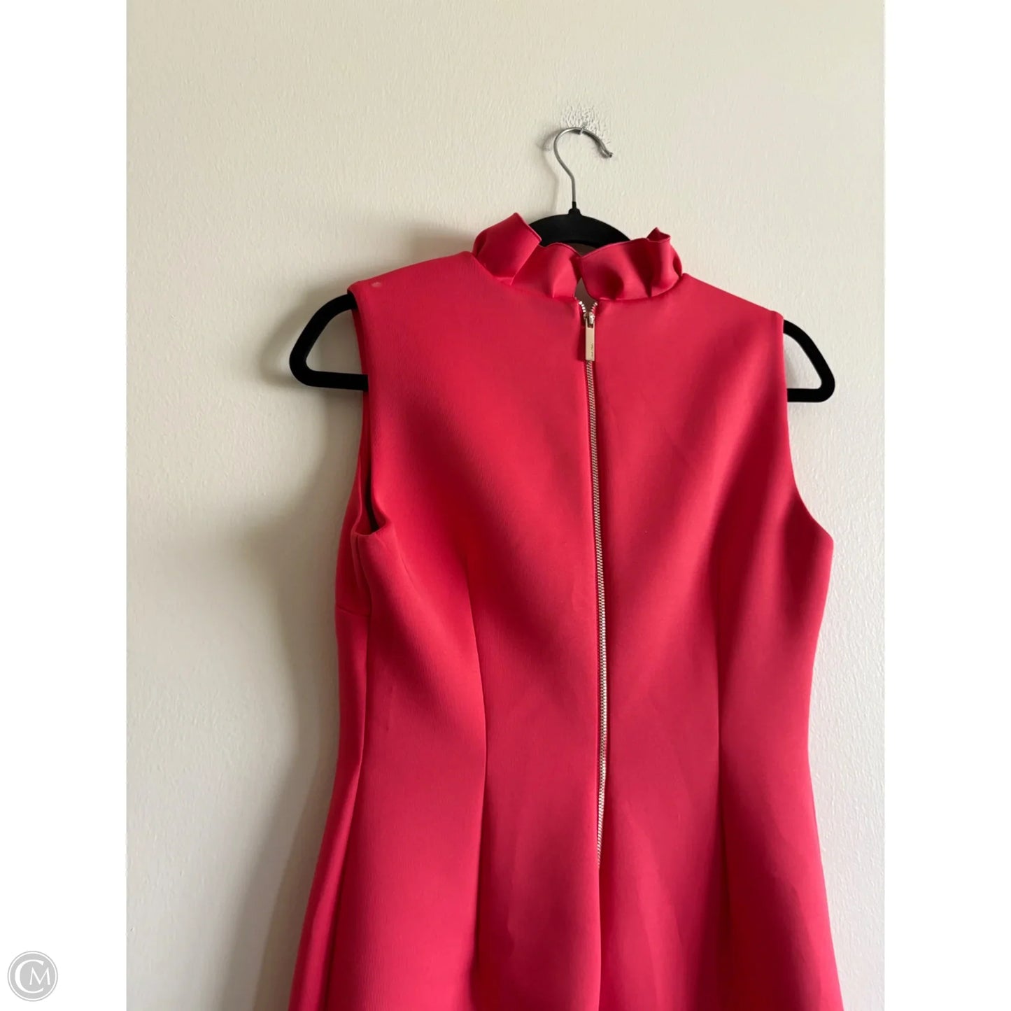 Dress Party Midi By Calvin Klein In Coral, Size: 6