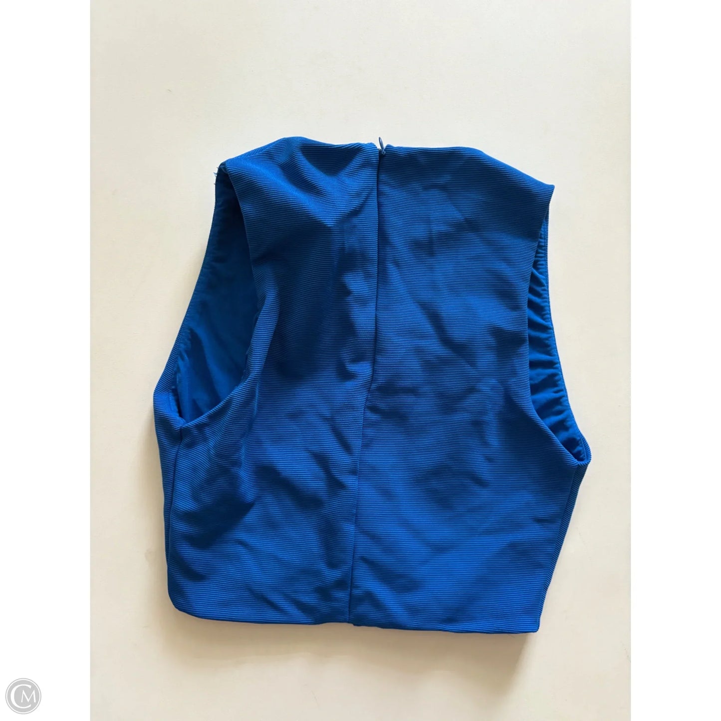 Top Sleeveless Basic By Zara In Blue, Size: S
