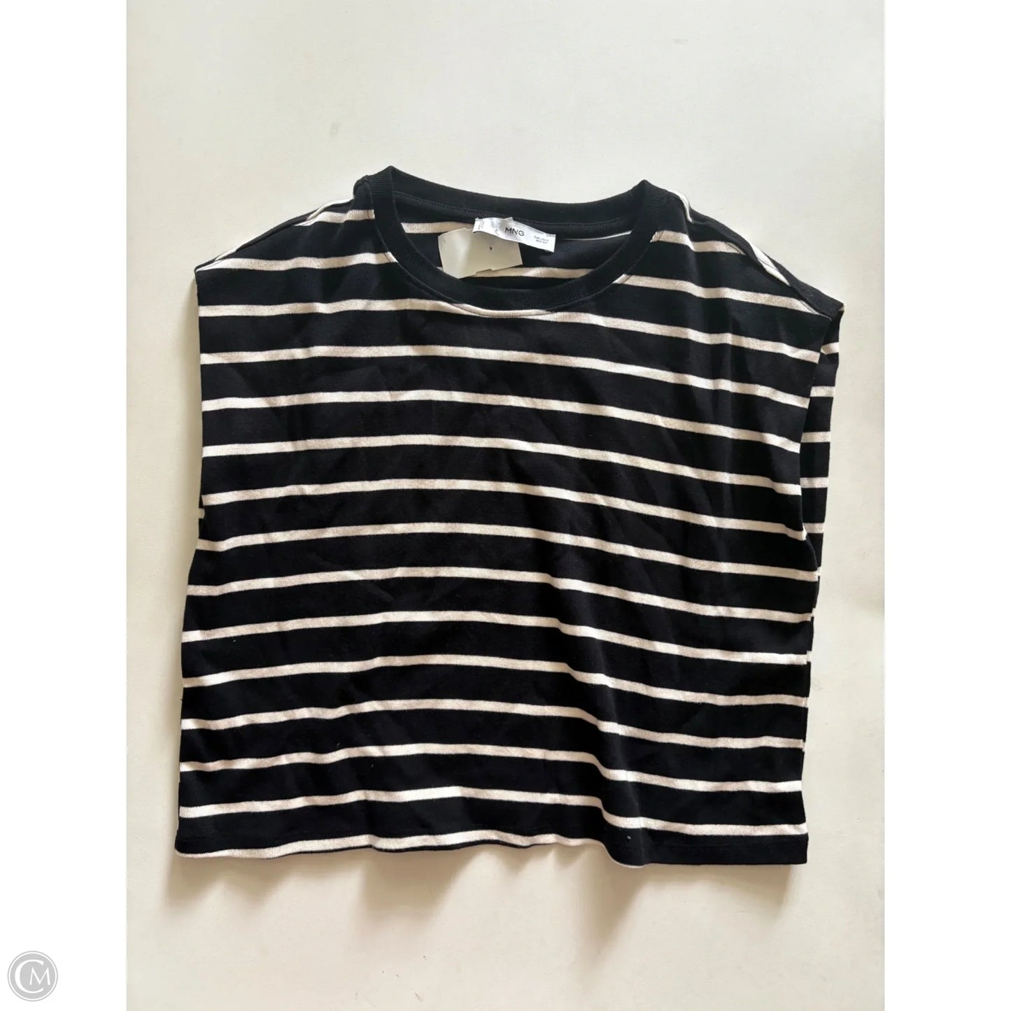 Top Sleeveless By Mng In Striped Pattern, Size: S