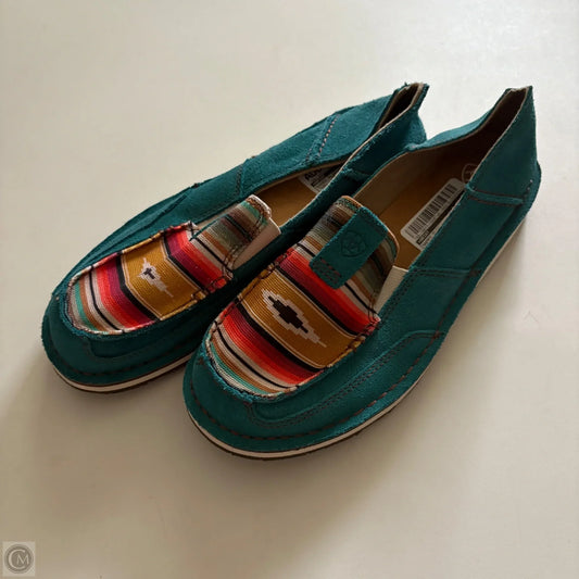 Shoes Flats By Ariat In Teal, Size: 8.5