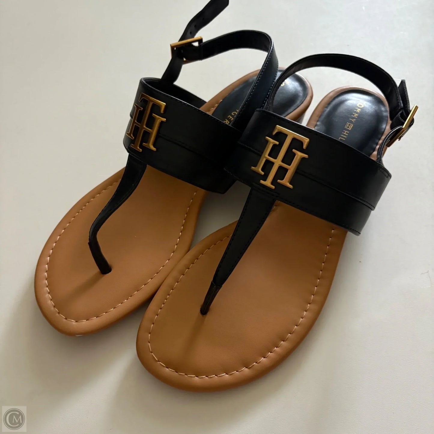 Sandals Flats By Tommy Hilfiger In Navy, Size: 11