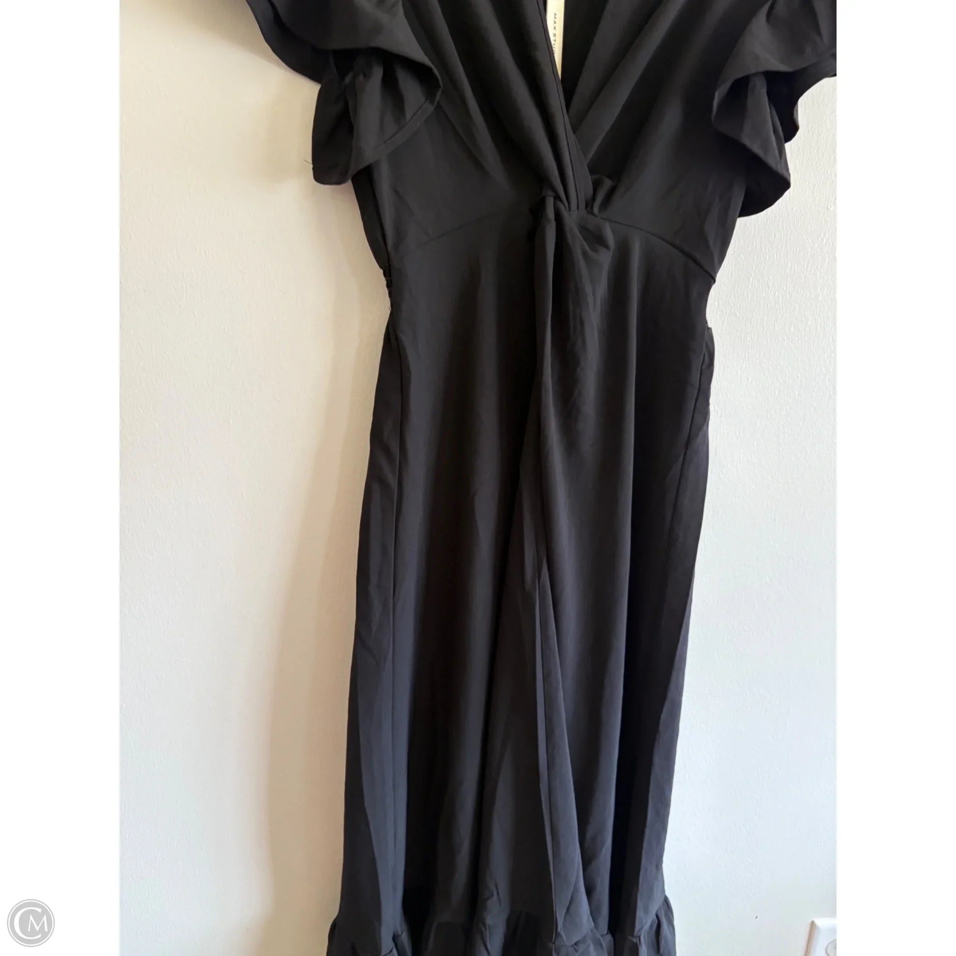 max studio black maxi dress Max Studio Black Long-Sleeve Maxi Dress NWT Size S
