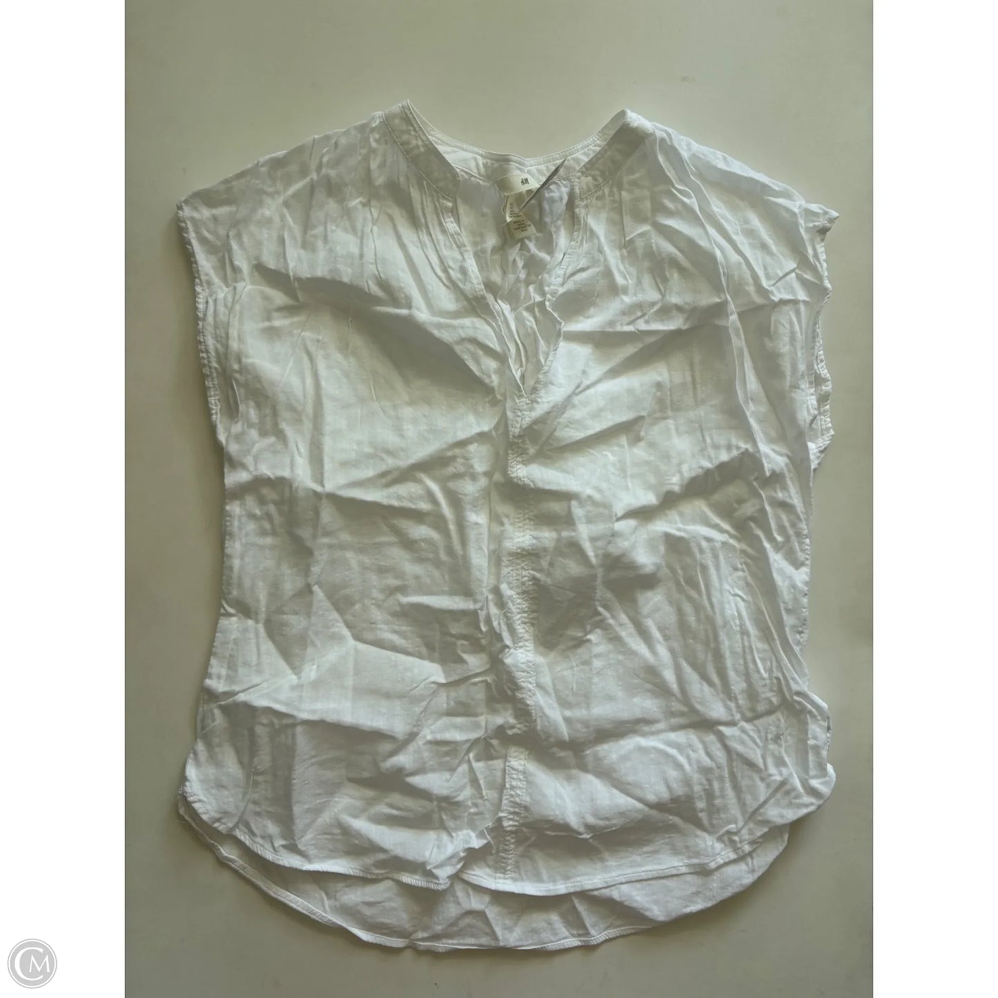 Top Short Sleeve By H&m In White, Size: S