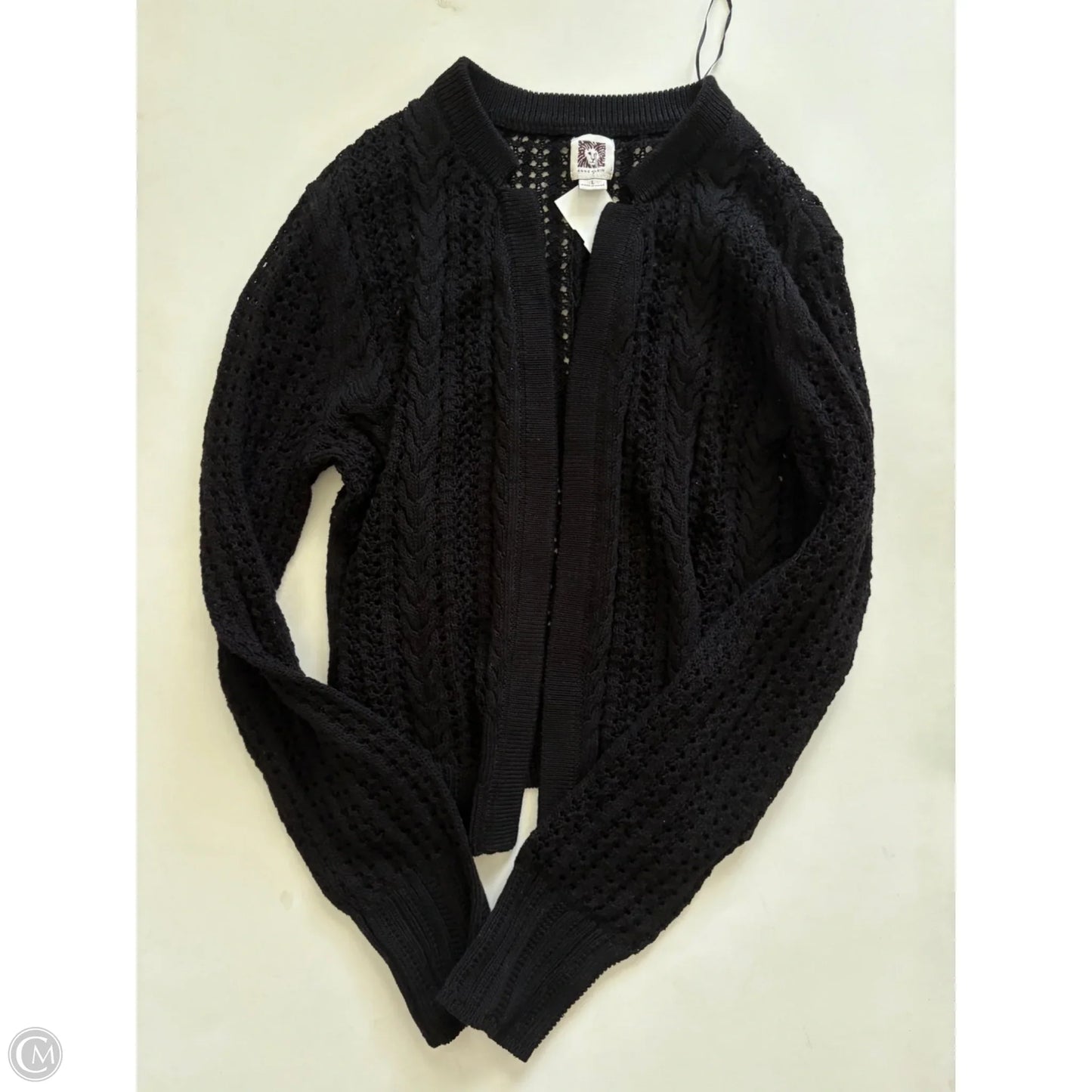 Cardigan By Anne Klein In Black, Size: L