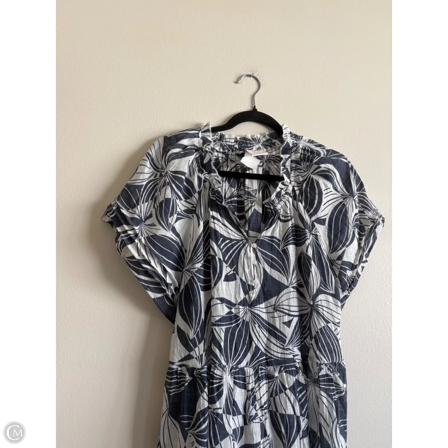 Dress Casual Midi By Sharagano In Blue, Size: Lp