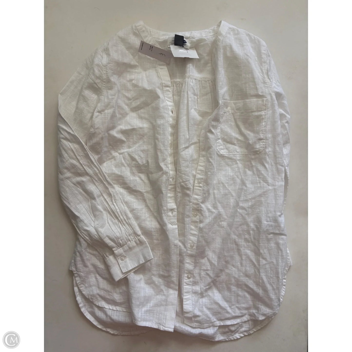 Top Long Sleeve By Old Navy In White, Size: Xs