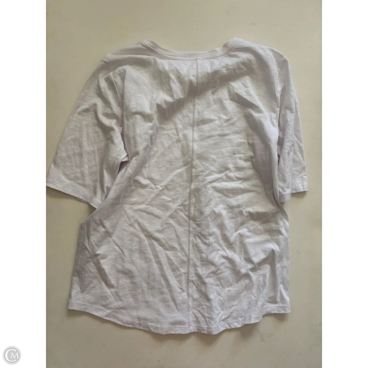 Top Short Sleeve By Eileen Fisher In White, Size: M