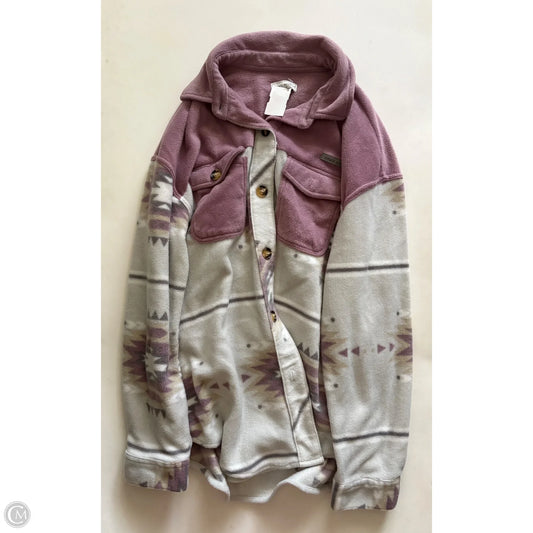 Jacket Fleece By Simply Southern In Purple, Size: Xl