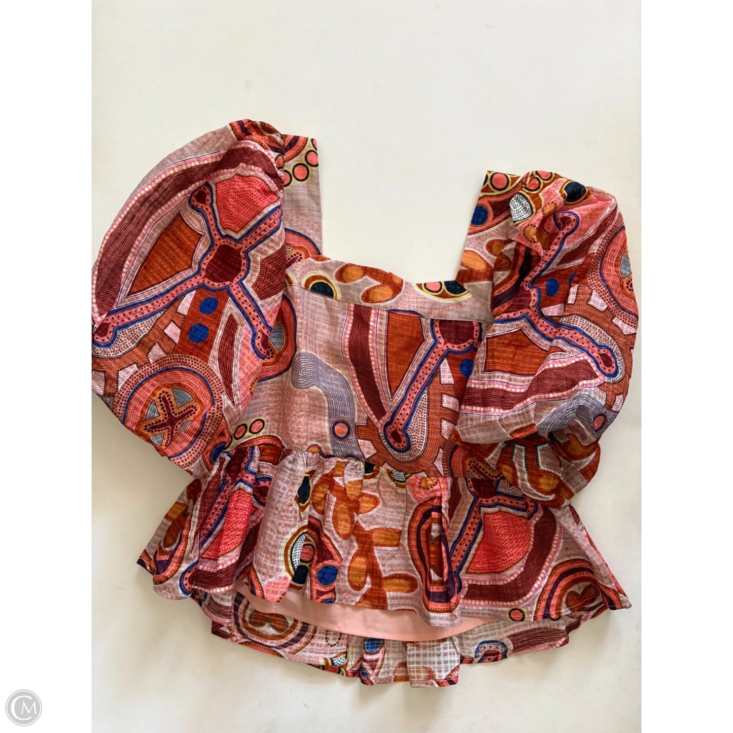Top Short Sleeve By Marie Oliver In Orange, Size: S