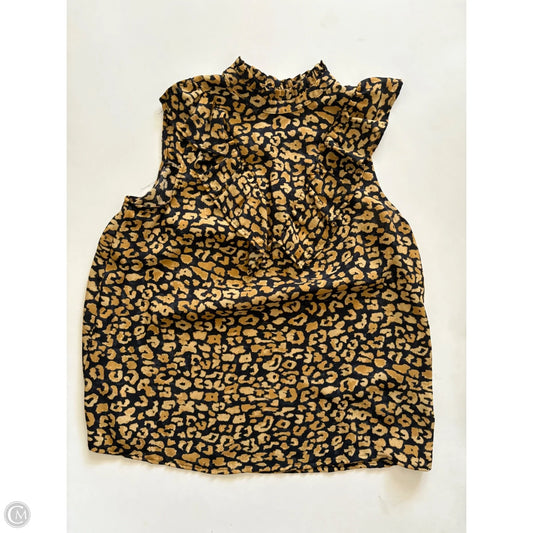 Top Sleeveless By Who What Wear In Animal Print, Size: Xs