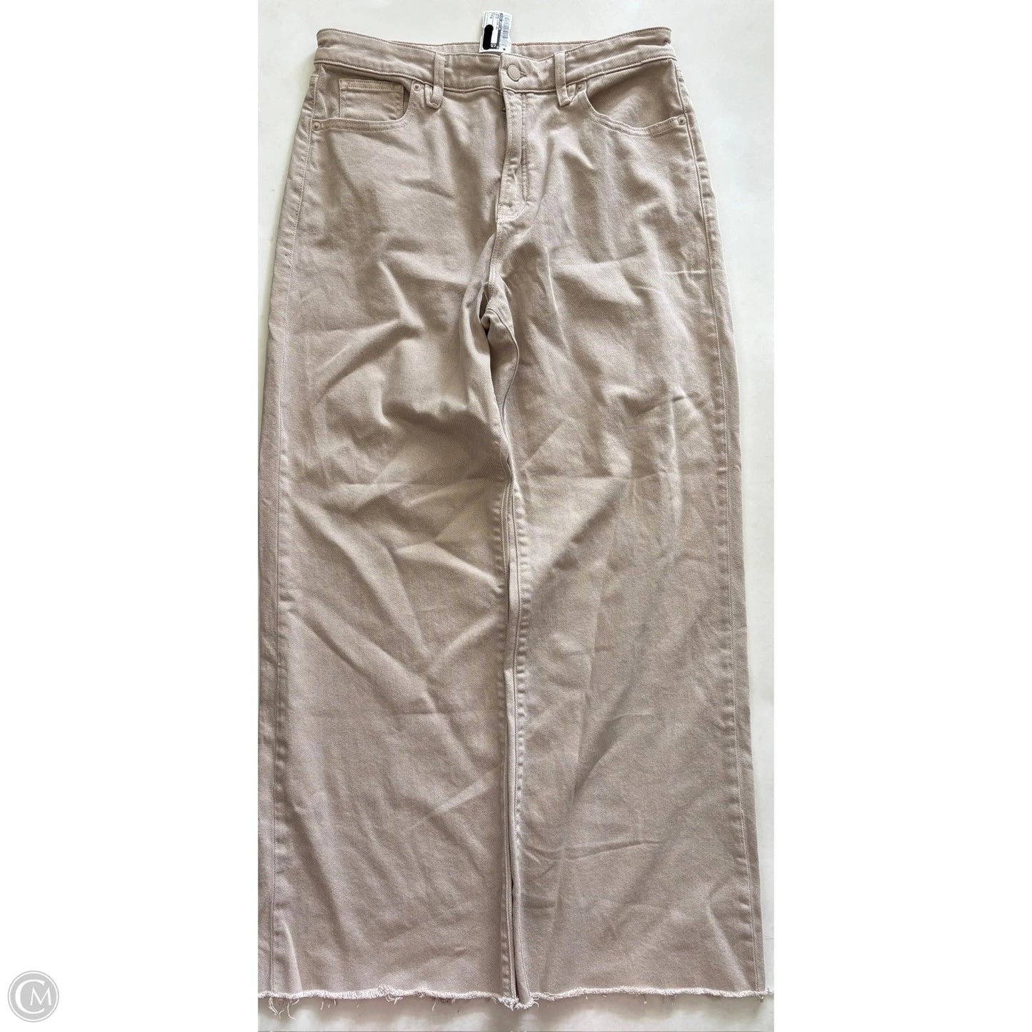 Jeans Wide Leg By Good American In Beige, Size: 8