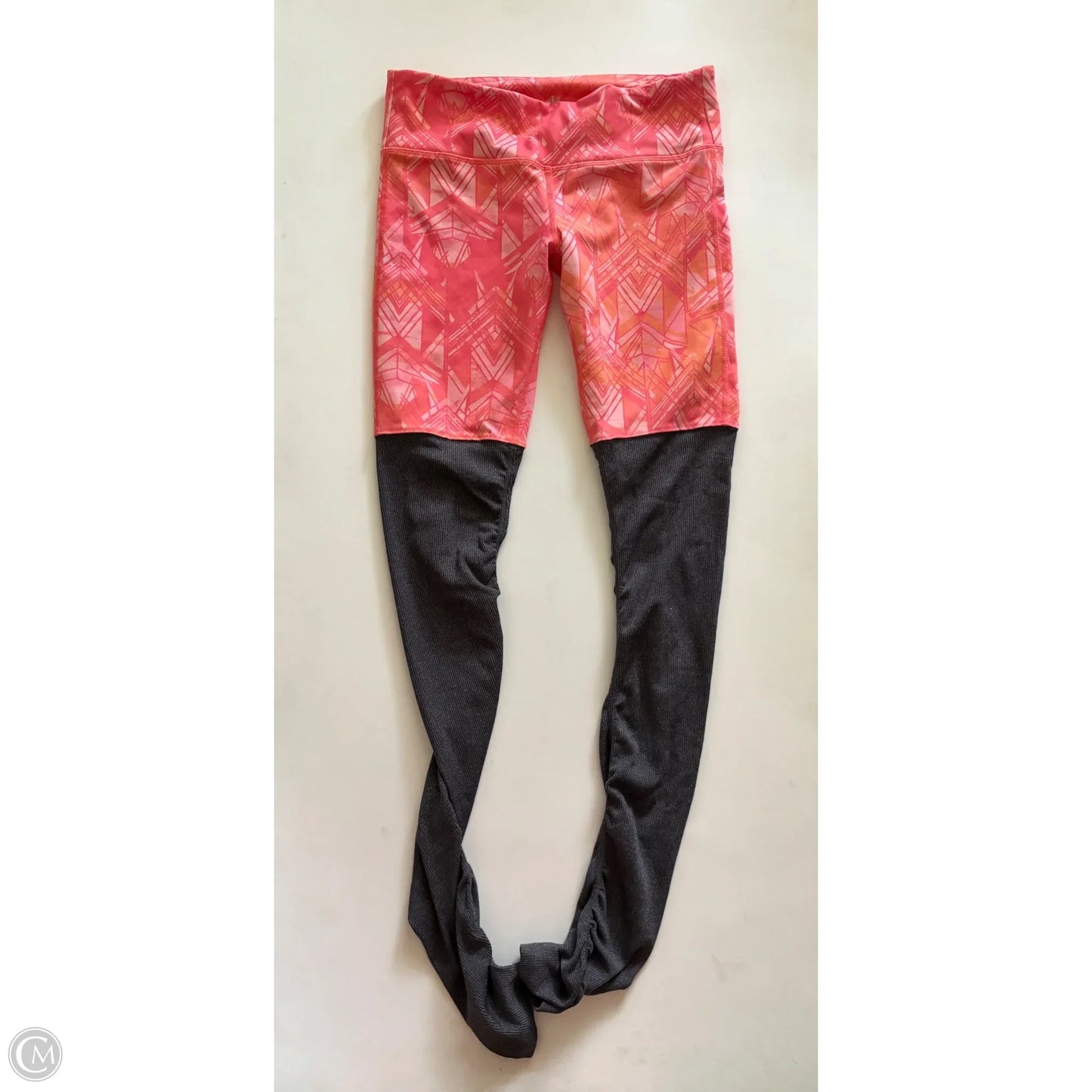 Athletic Leggings By Alo In Orange, Size: M