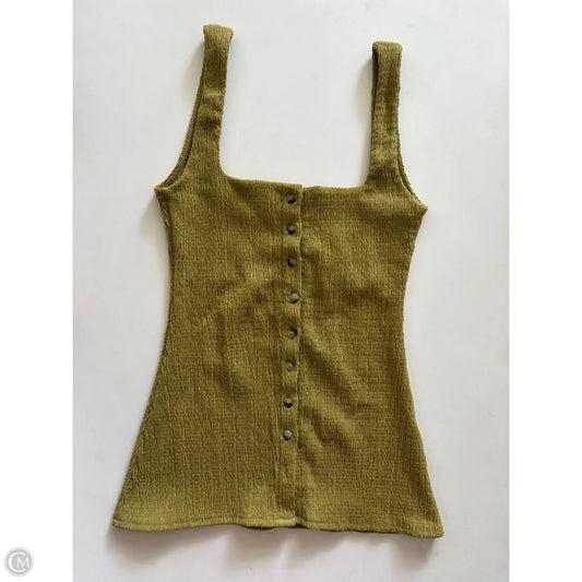 Top Sleeveless By Zara In Green, Size: M