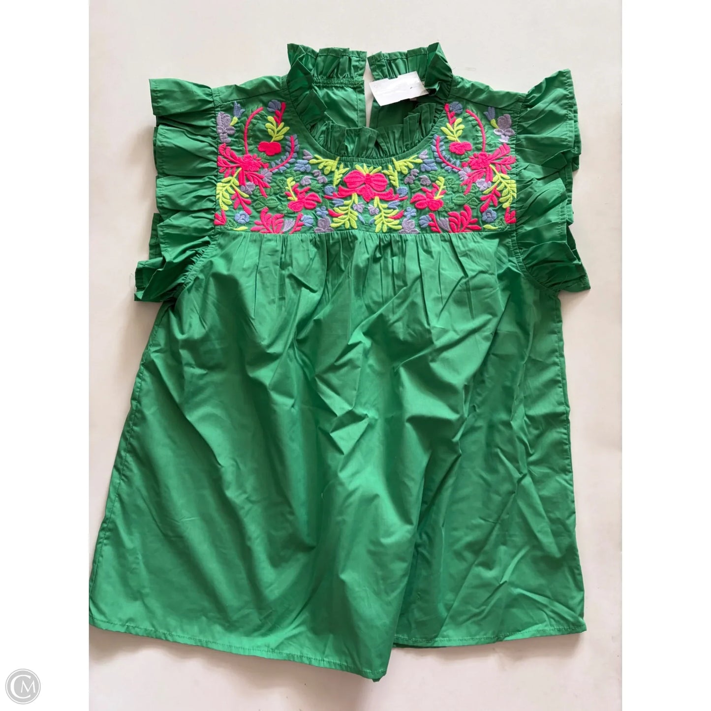Top Short Sleeve By Jodifl In Green, Size: M