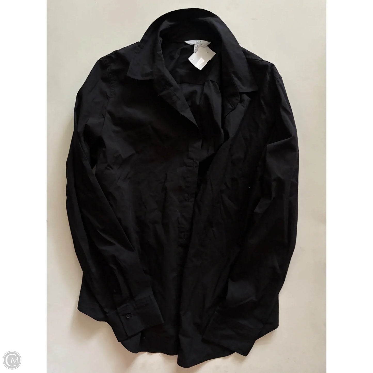 Top Long Sleeve By Time And Tru In Black, Size: L