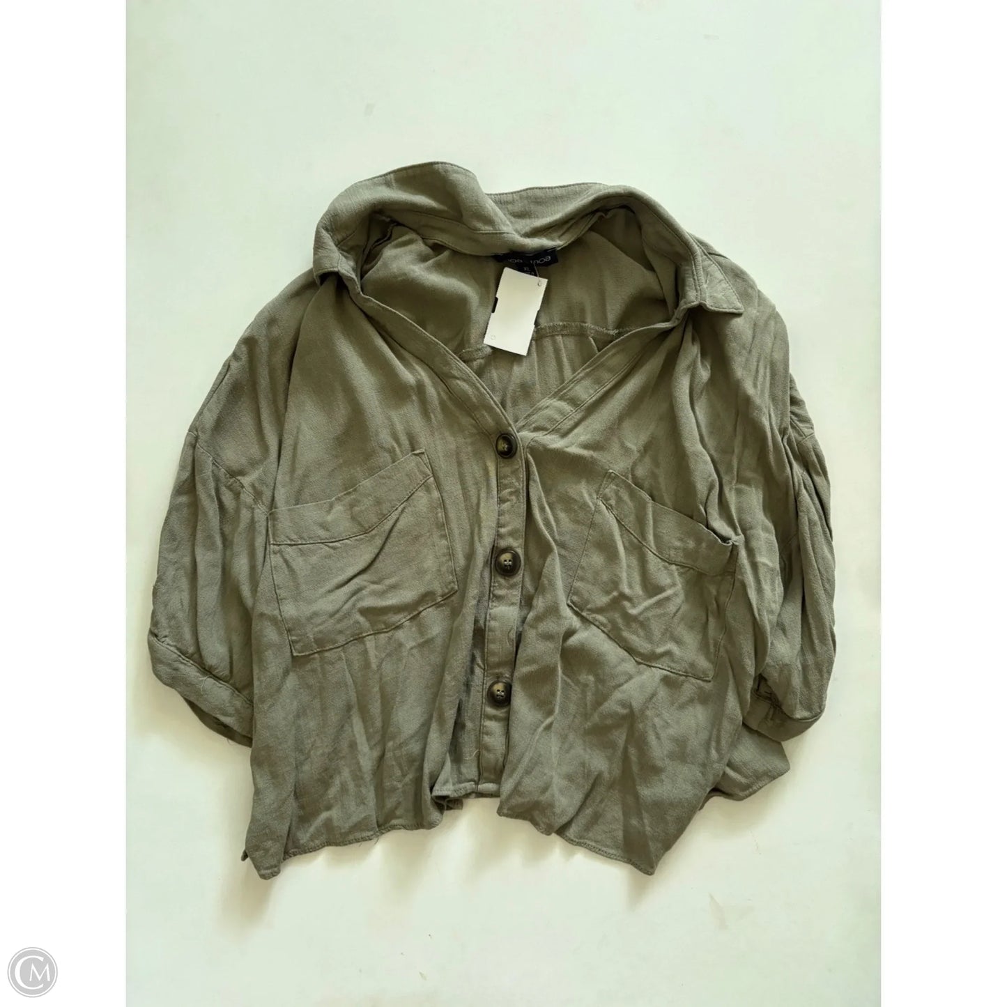 Top Short Sleeve By Moa Moa In Green, Size: Xl