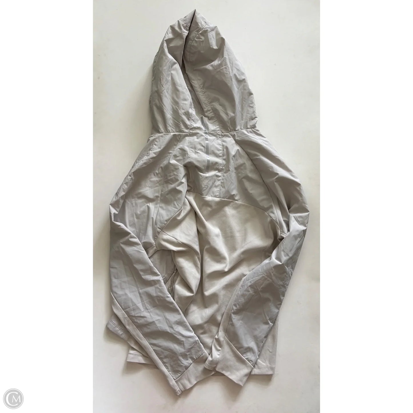 Jacket Windbreaker By Asics In Ivory, Size: L