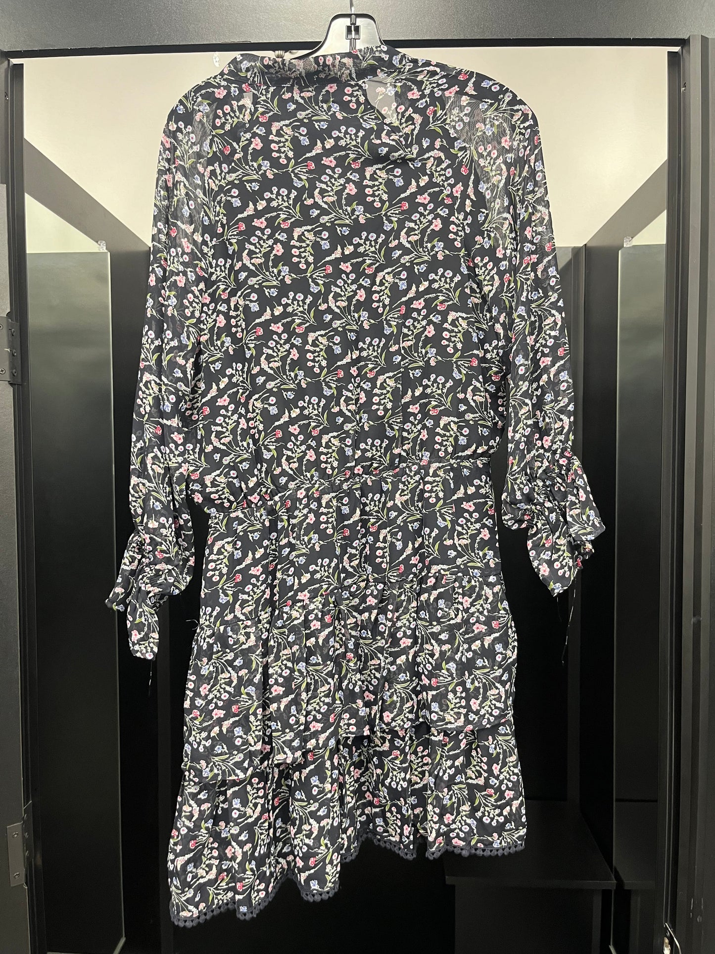 Floral Dress Casual Midi Hagel, Size S