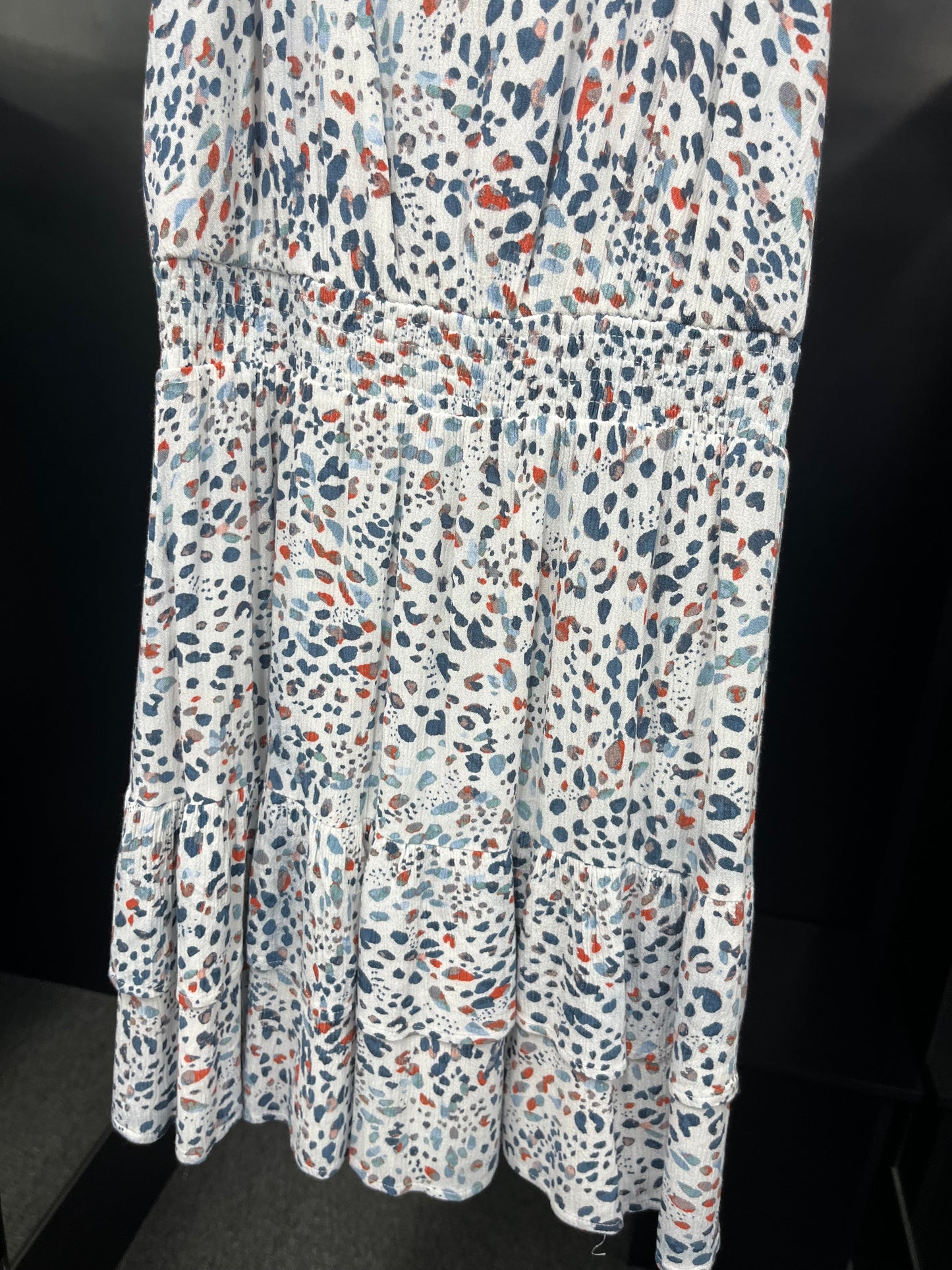 Multi-colored Dress Casual Midi Clothes Mentor, Size S