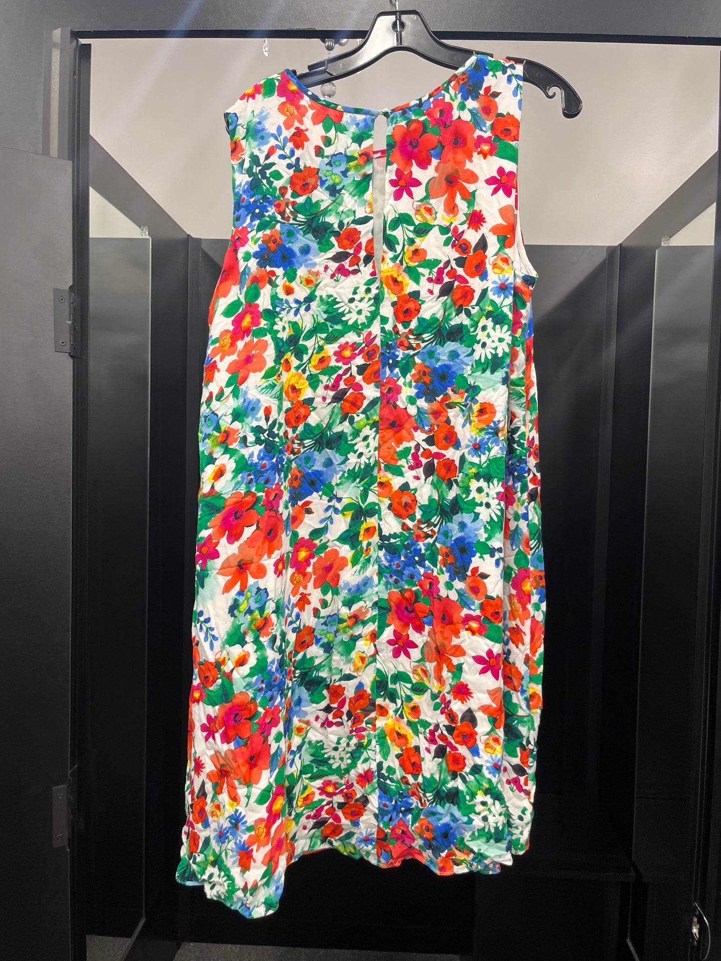 Floral Dress Casual Midi Calvin Klein, Size Xl