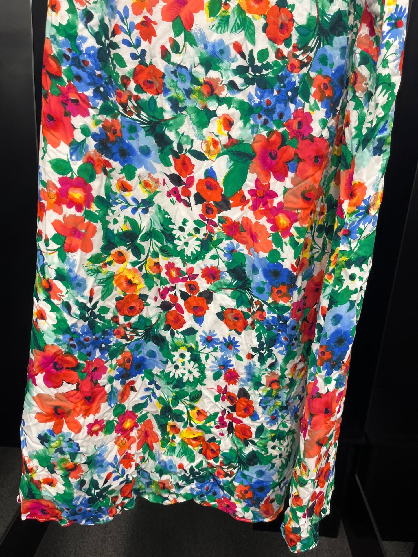 Floral Dress Casual Midi Calvin Klein, Size Xl