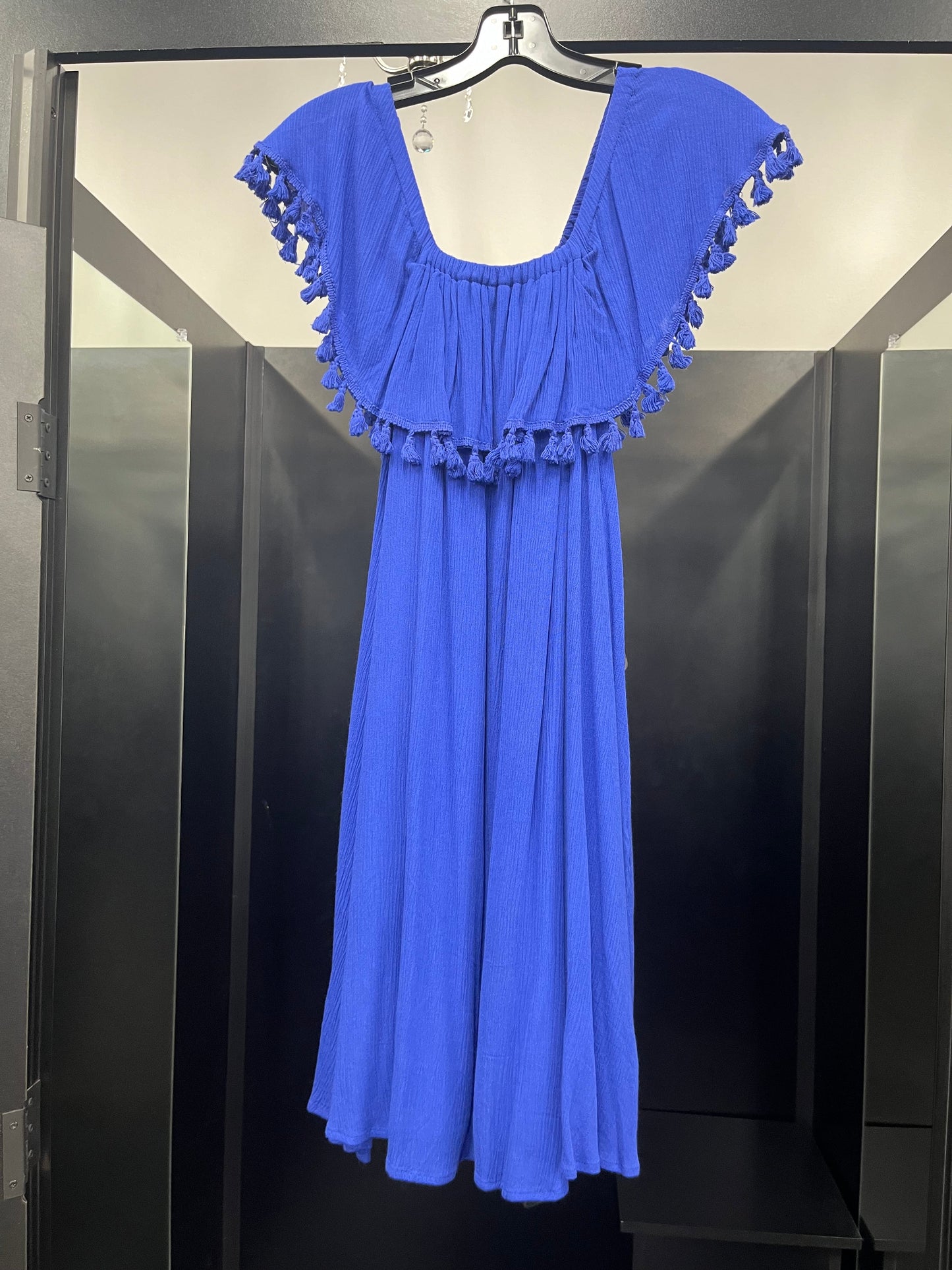 Blue Dress Casual Midi Mittoshop, Size S