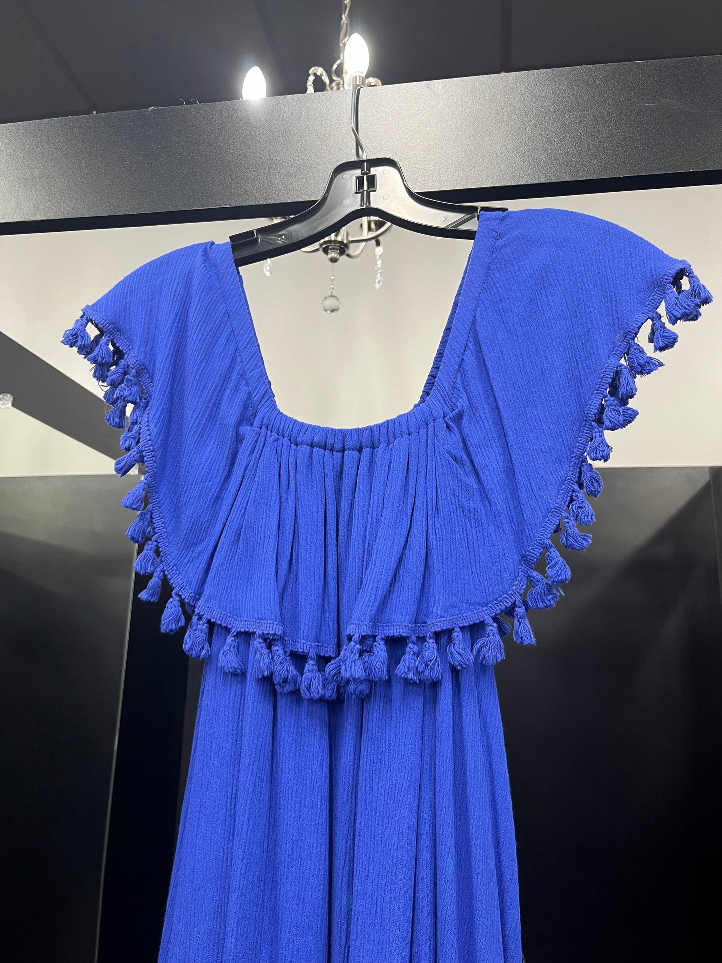 Blue Dress Casual Midi Mittoshop, Size S
