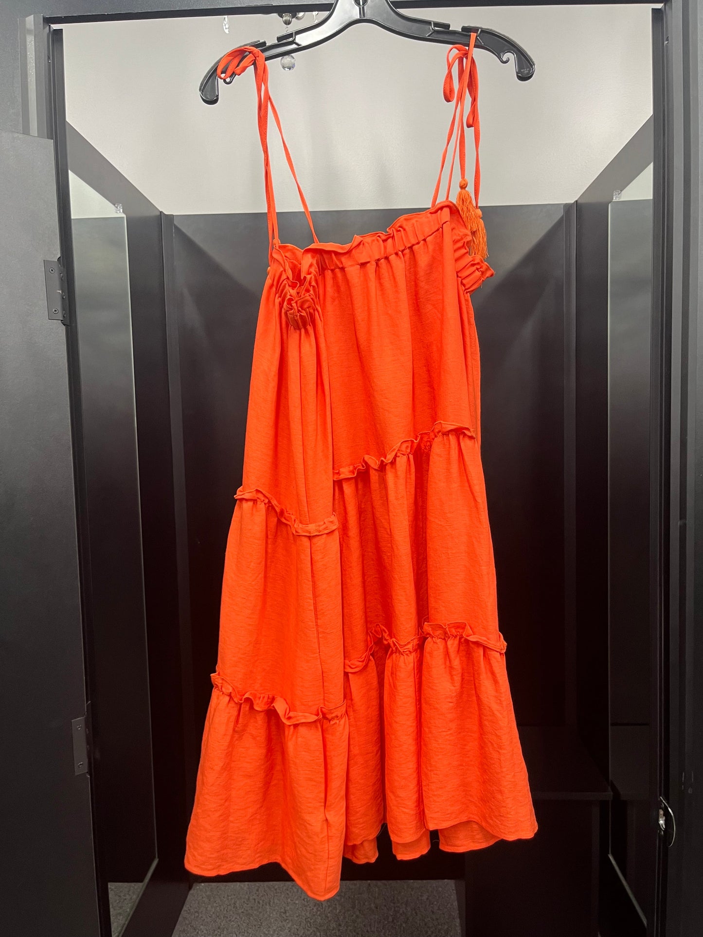 Orange Dress Casual Midi David And dani, Size S