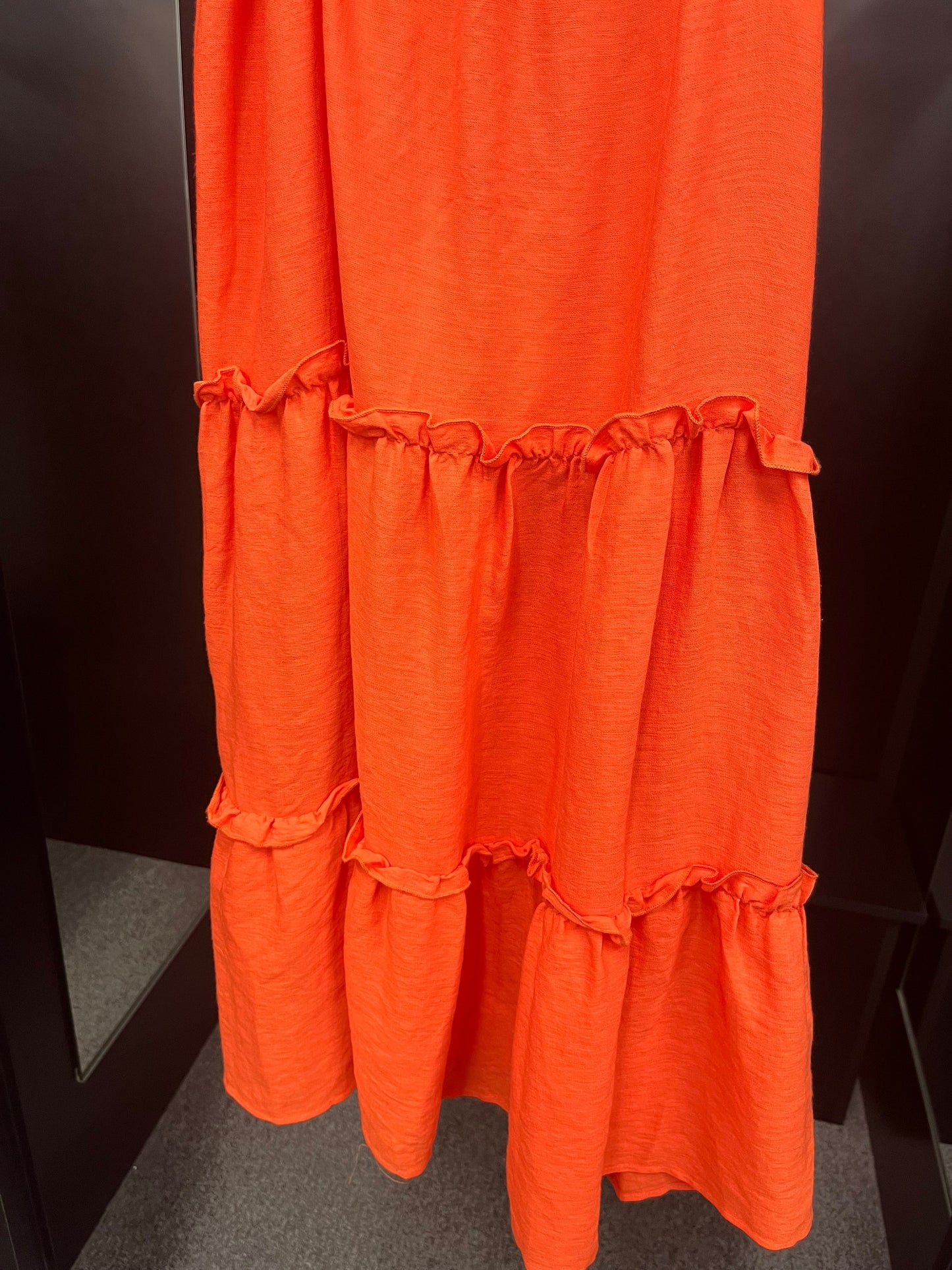 Orange Dress Casual Midi David And dani, Size S