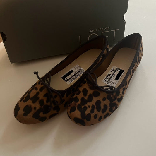Leopard Print Shoes Flats Ballet Loft, Size 9.5