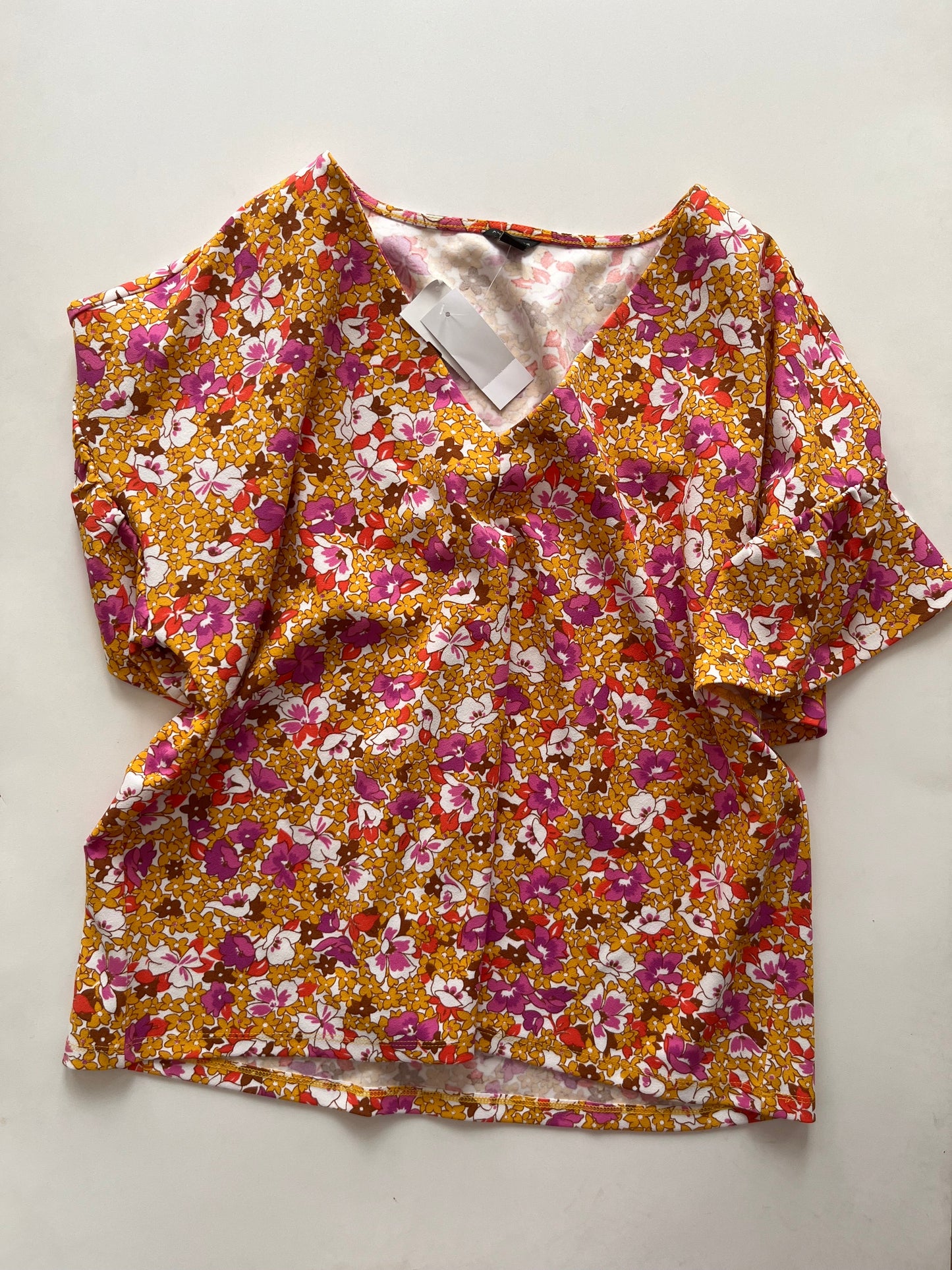 Yellow Top Short Sleeve Ann Taylor NWT, Size L