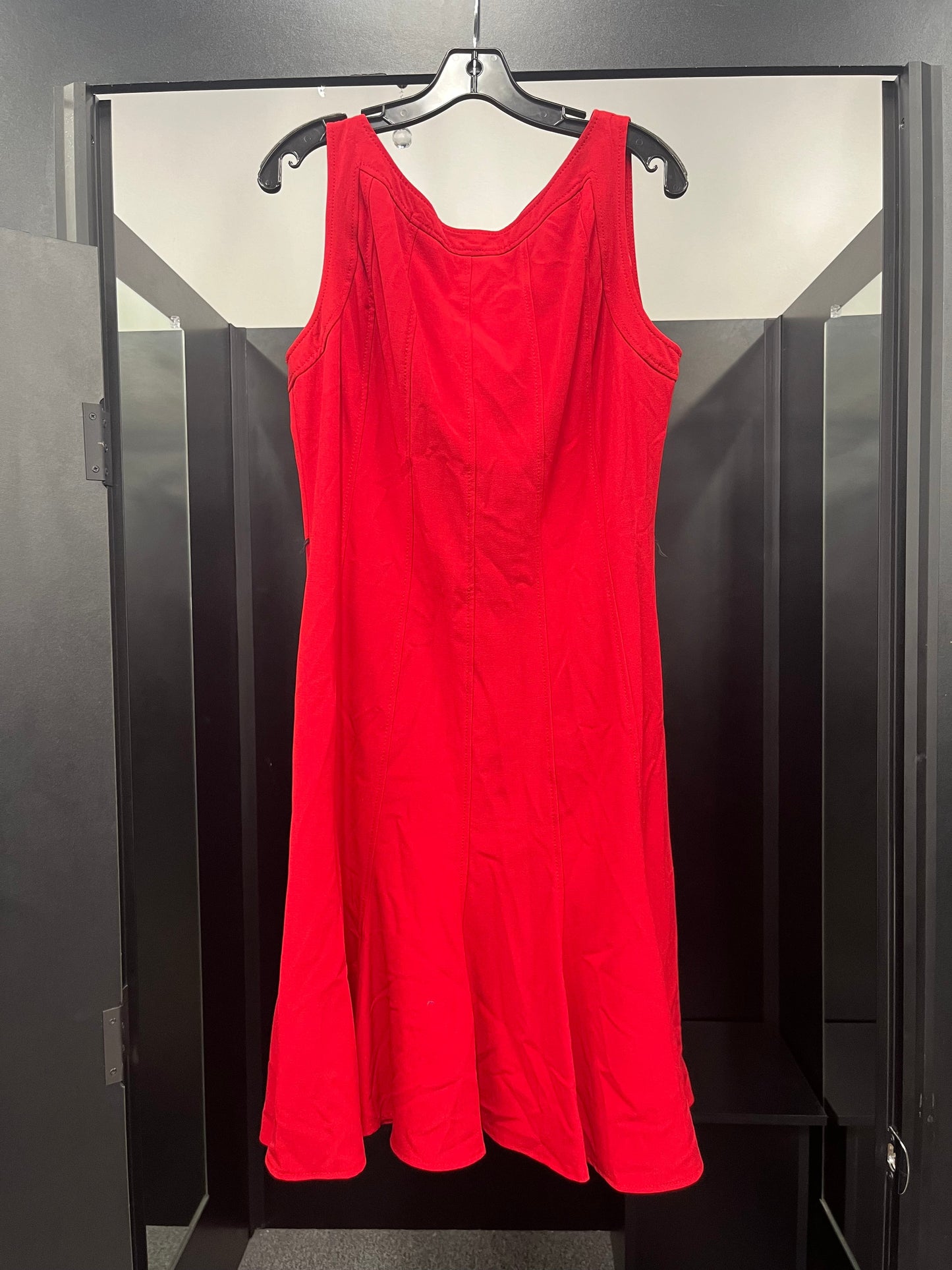 Red Dress Casual Midi Sandra Darren, Size L