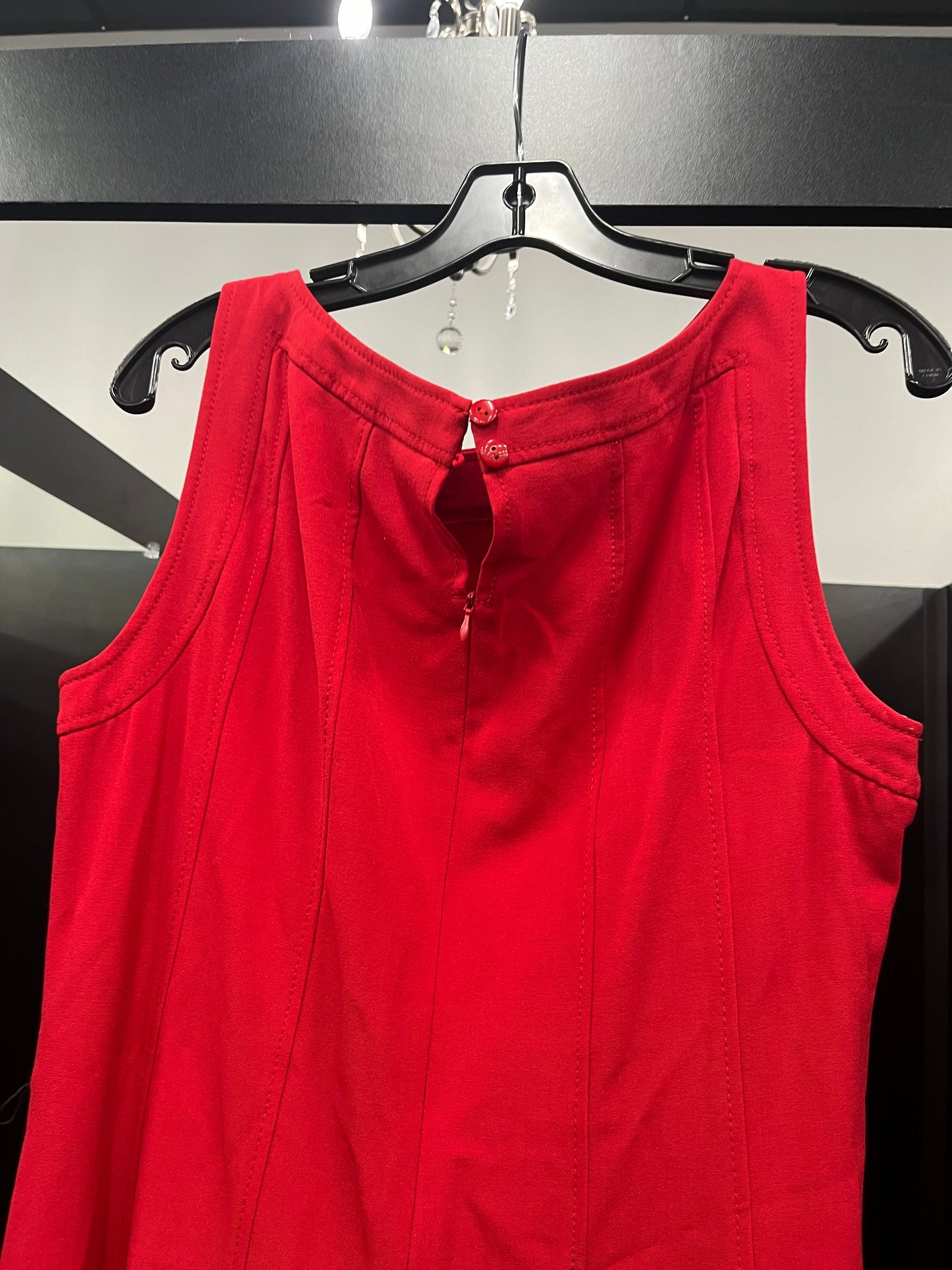 Red Dress Casual Midi Sandra Darren, Size L