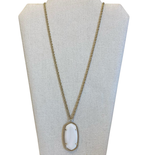 Necklace Charm By Kendra Scott In Gold & White