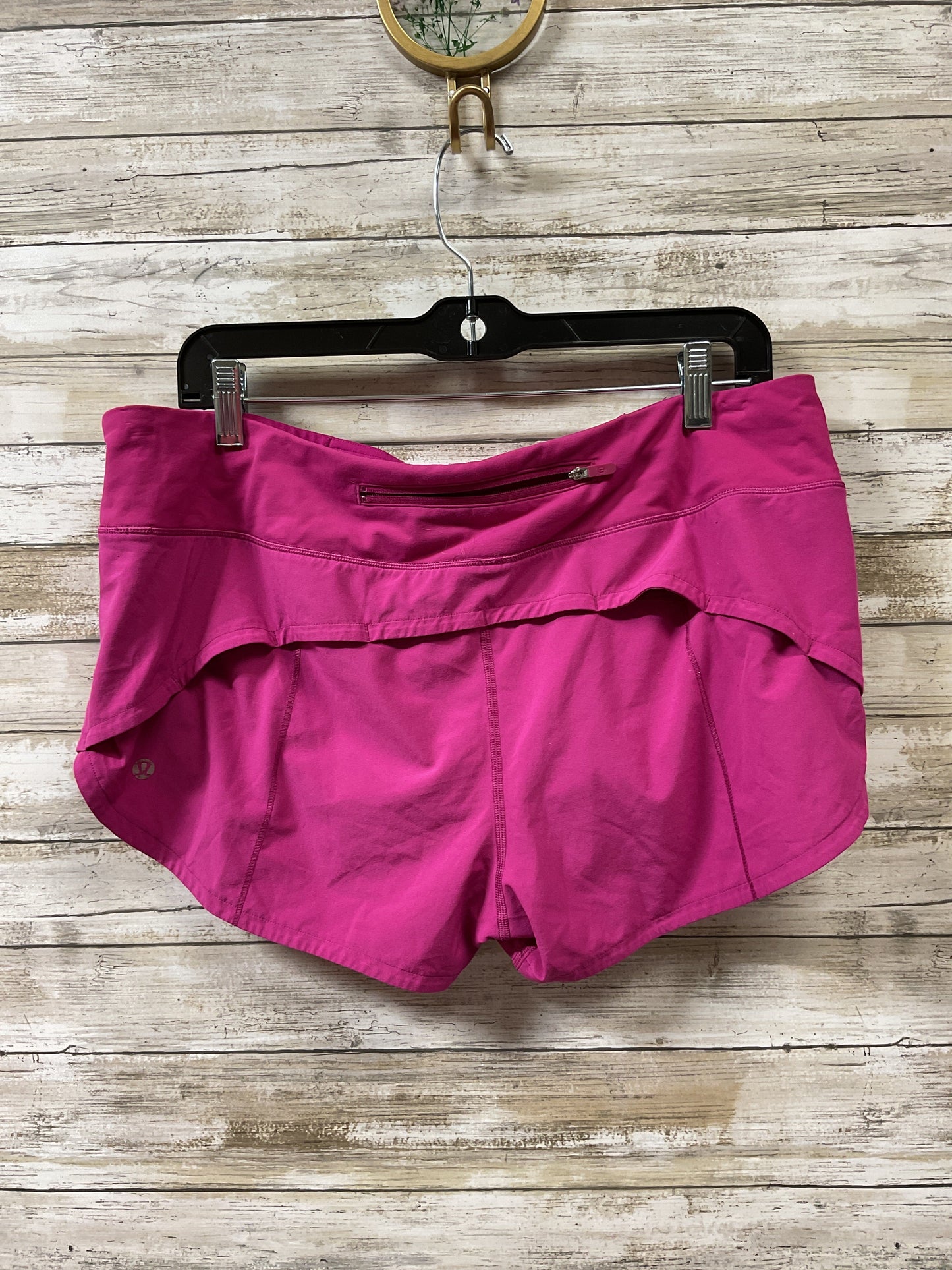 Athletic Shorts By Lululemon In Pink, Size:10