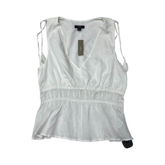 Top Sleeveless By J. Crew In White, Size:M