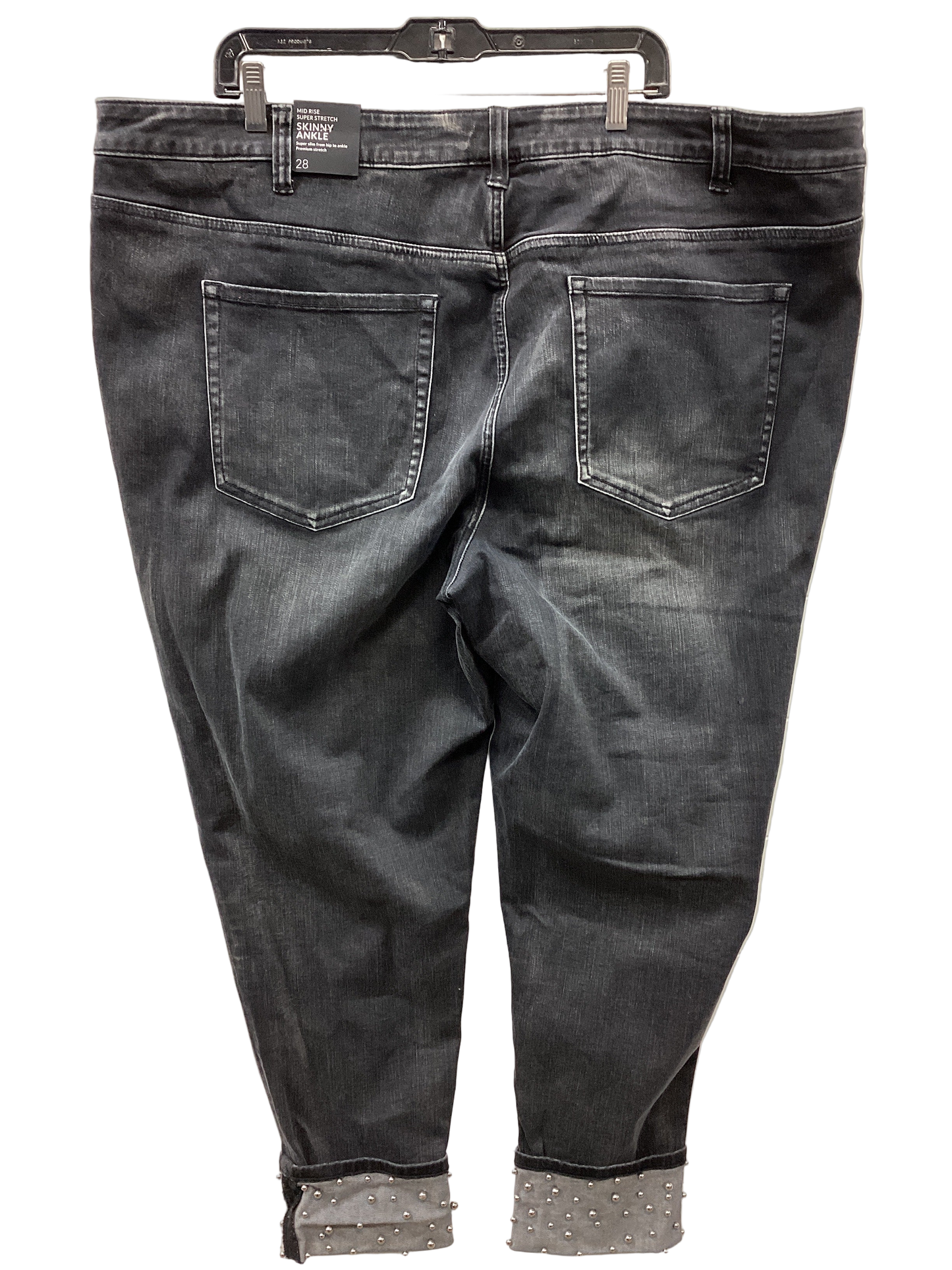 Jeans Skinny By Lane Bryant In Black Denim, Size:28